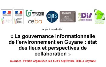 Ouverture des inscriptions pour les journées d'études sur la gouvernance informationnelle de l'environnement